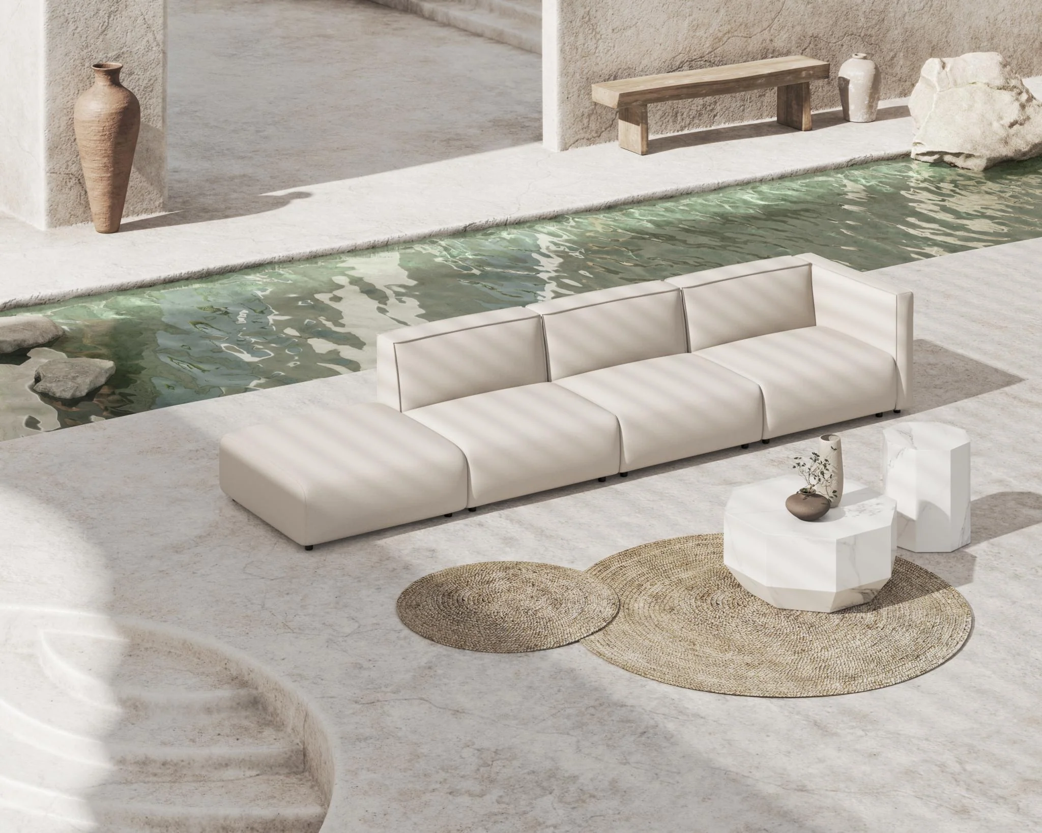 Arya Outdoor Ottoman - Image 3