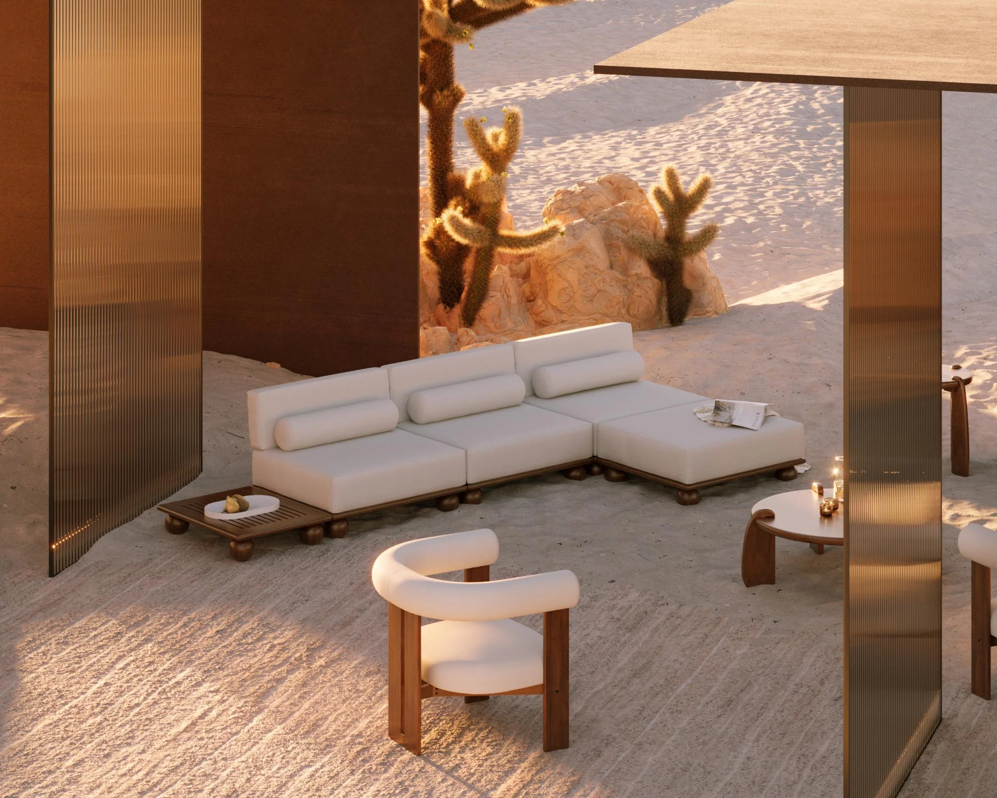 Bali Outdoor Open End Sofa - Image 5