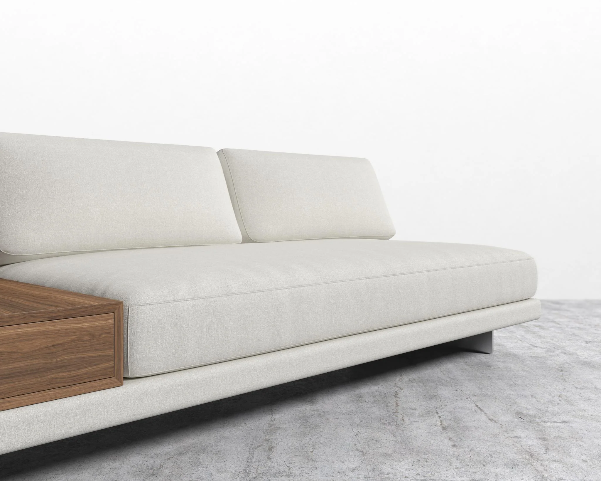Dresden Armless Sofa with Side Table - Image 10