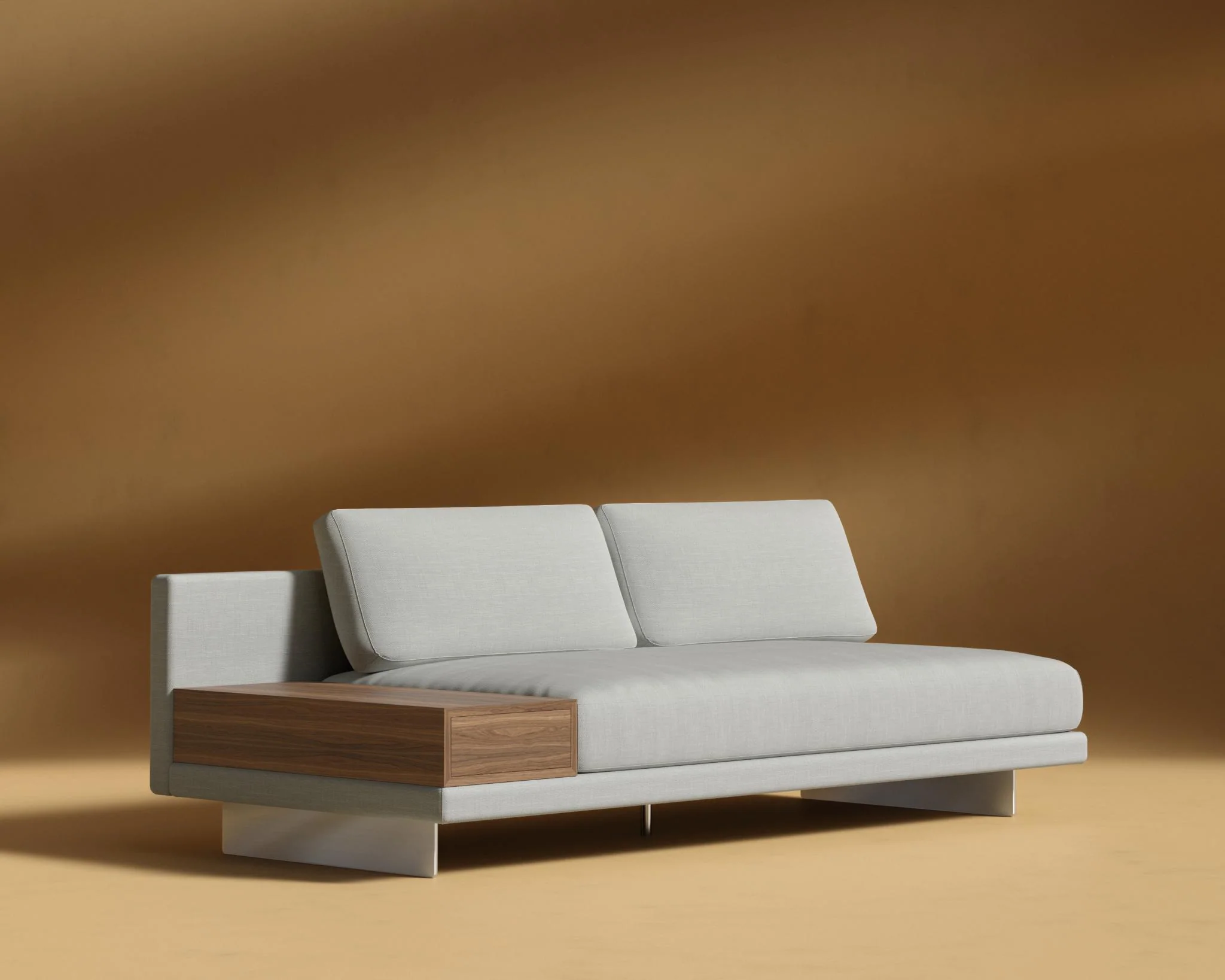 Dresden Armless Sofa with Side Table - Image 108