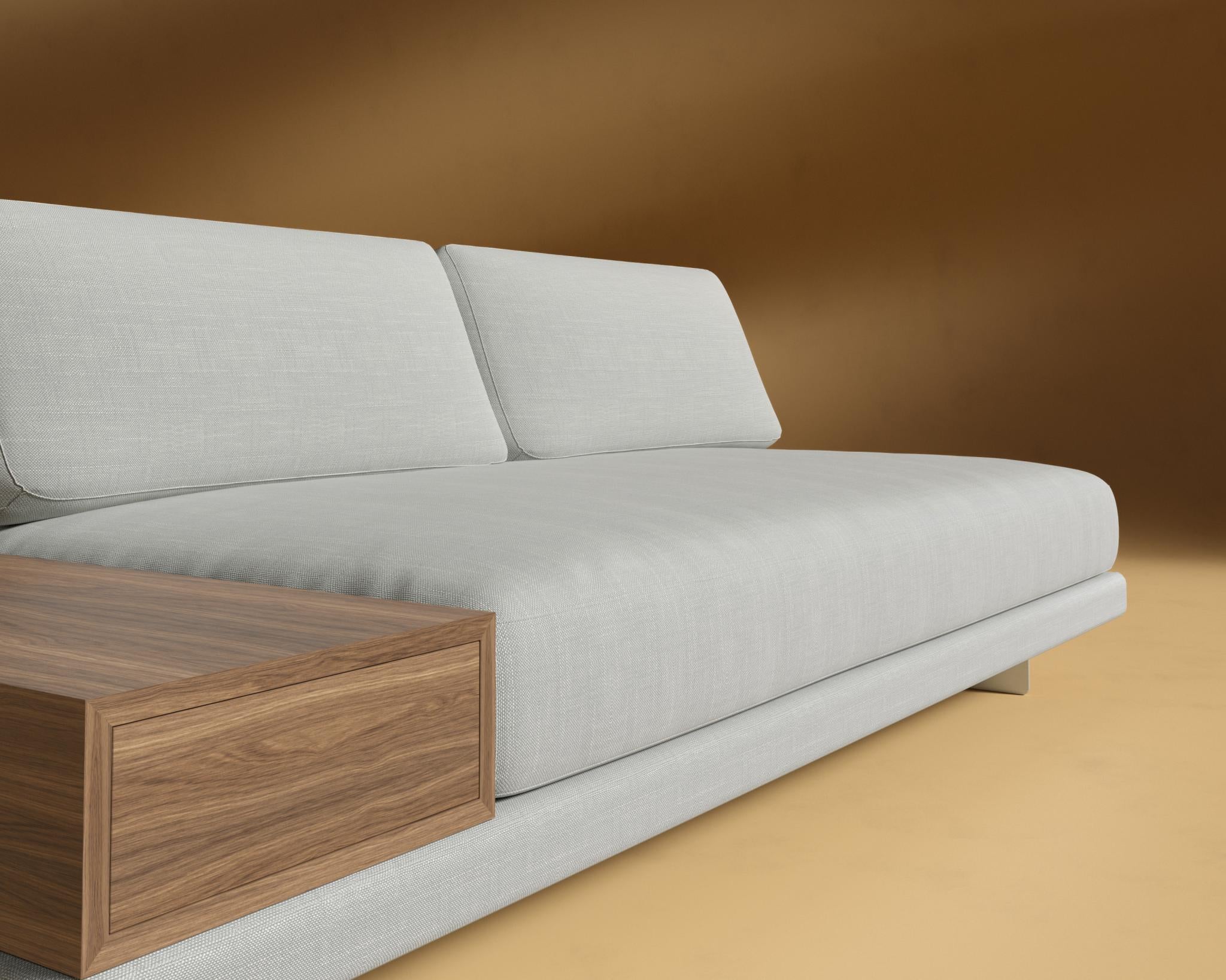 Dresden Armless Sofa with Side Table - Image 110