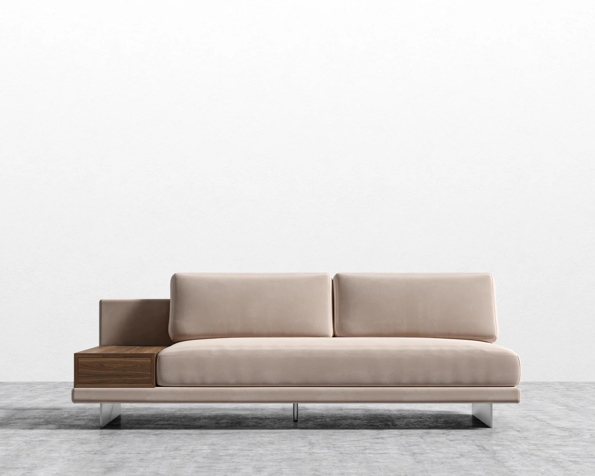 Dresden Armless Sofa with Side Table - Image 15