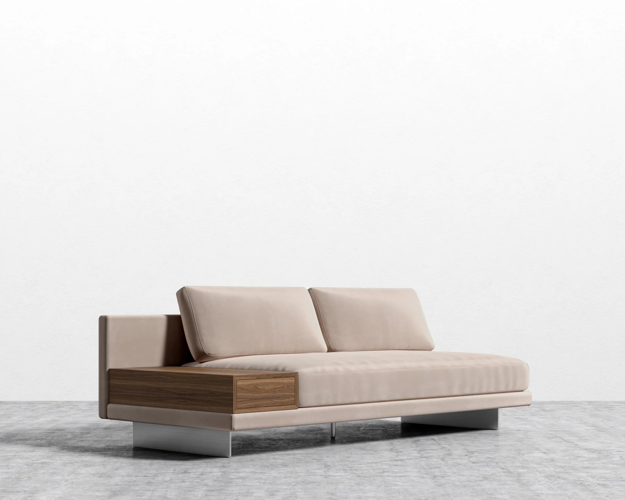 Dresden Armless Sofa with Side Table - Image 16