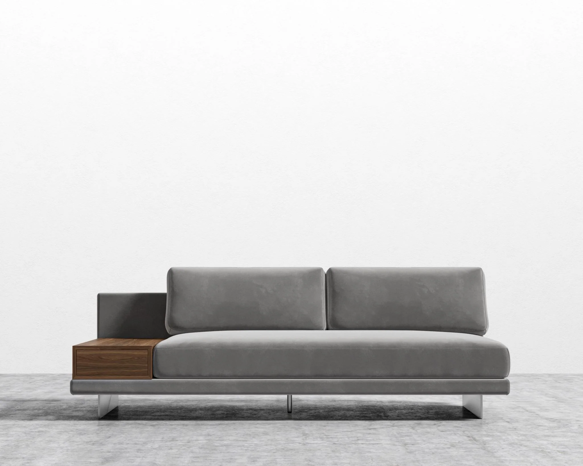 Dresden Armless Sofa with Side Table - Image 39