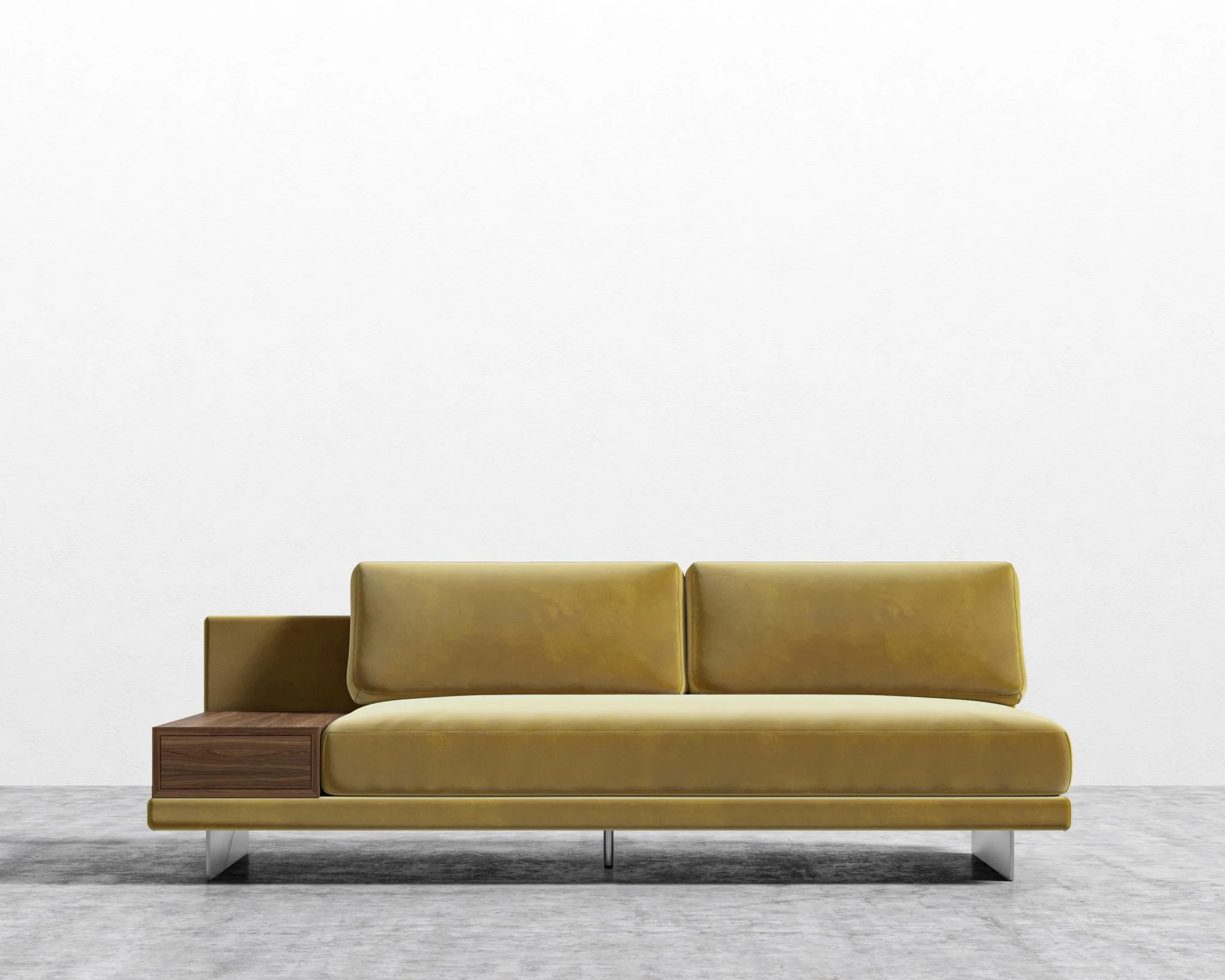 Dresden Armless Sofa with Side Table - Image 43