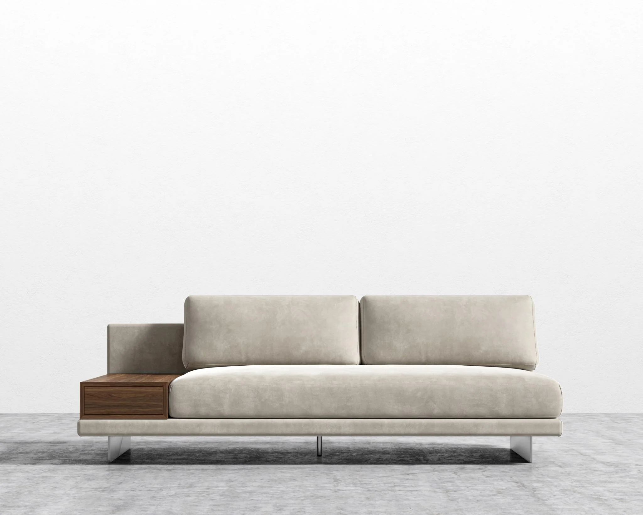 Dresden Armless Sofa with Side Table - Image 47
