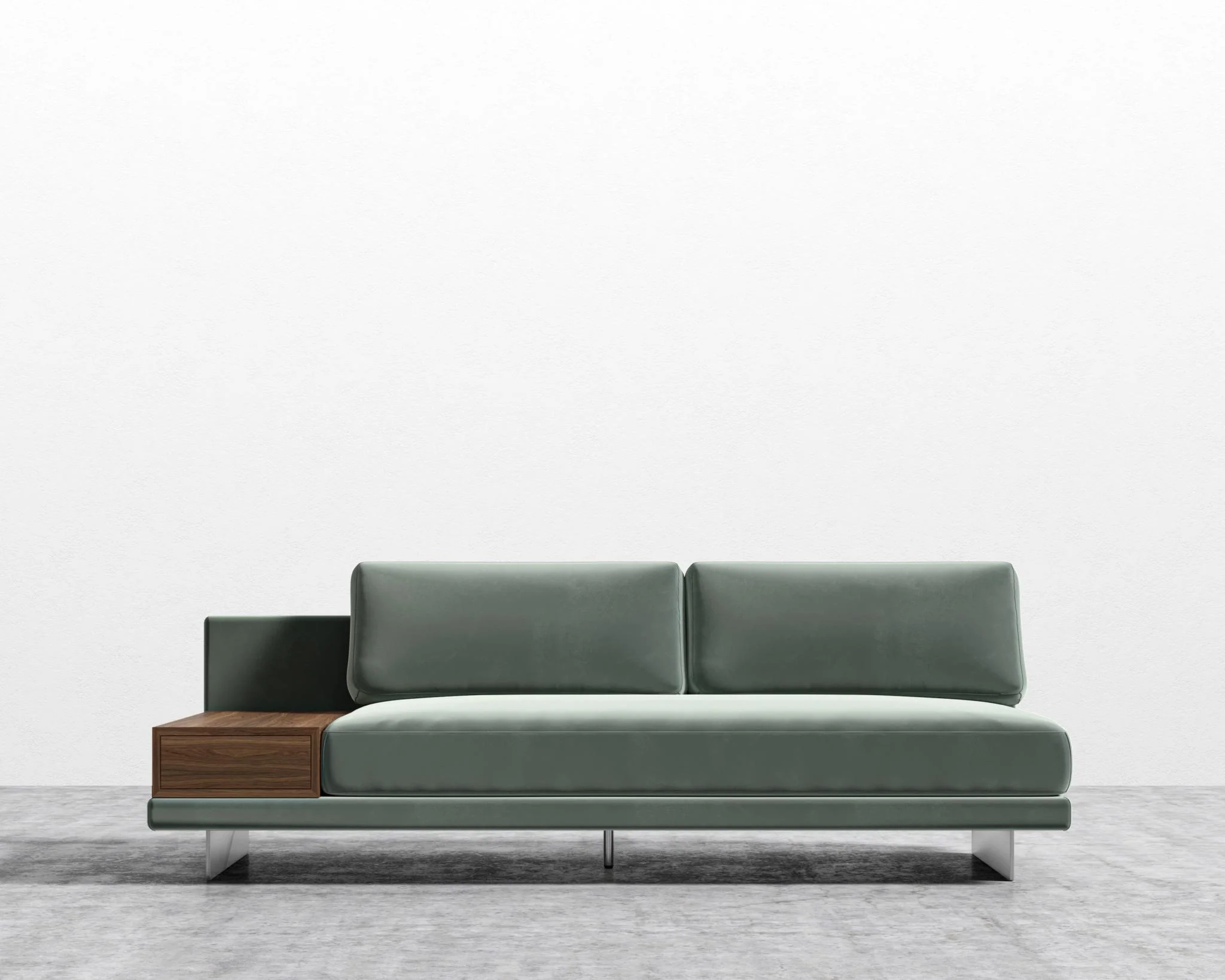 Dresden Armless Sofa with Side Table - Image 55