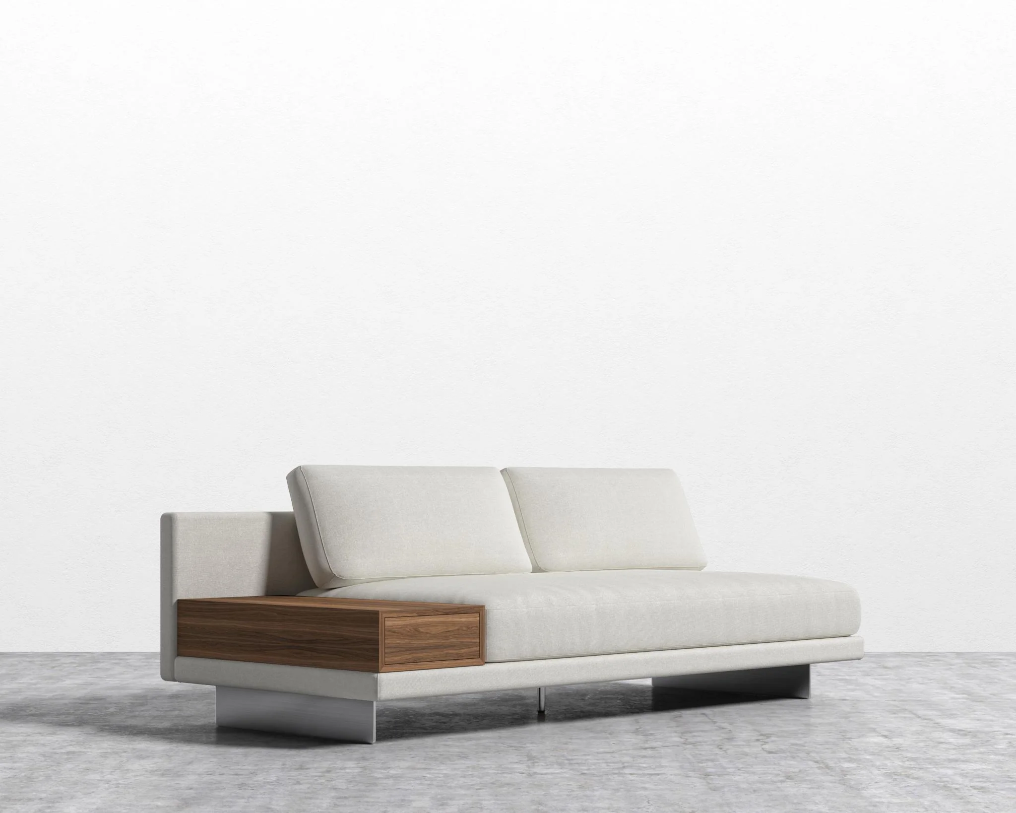 Dresden Armless Sofa with Side Table - Image 8