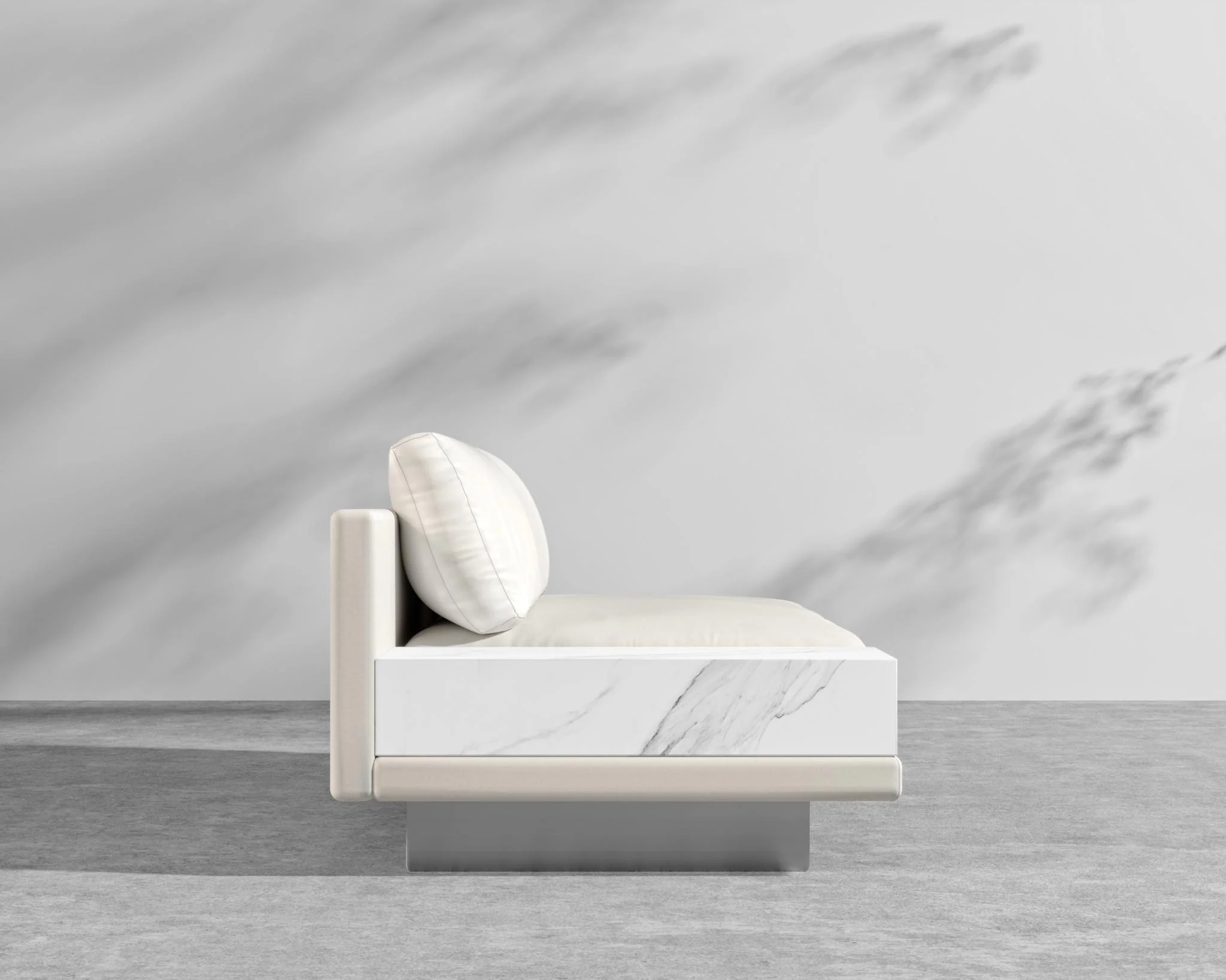 Dresden Outdoor Armless Sofa with Side Table - Image 11