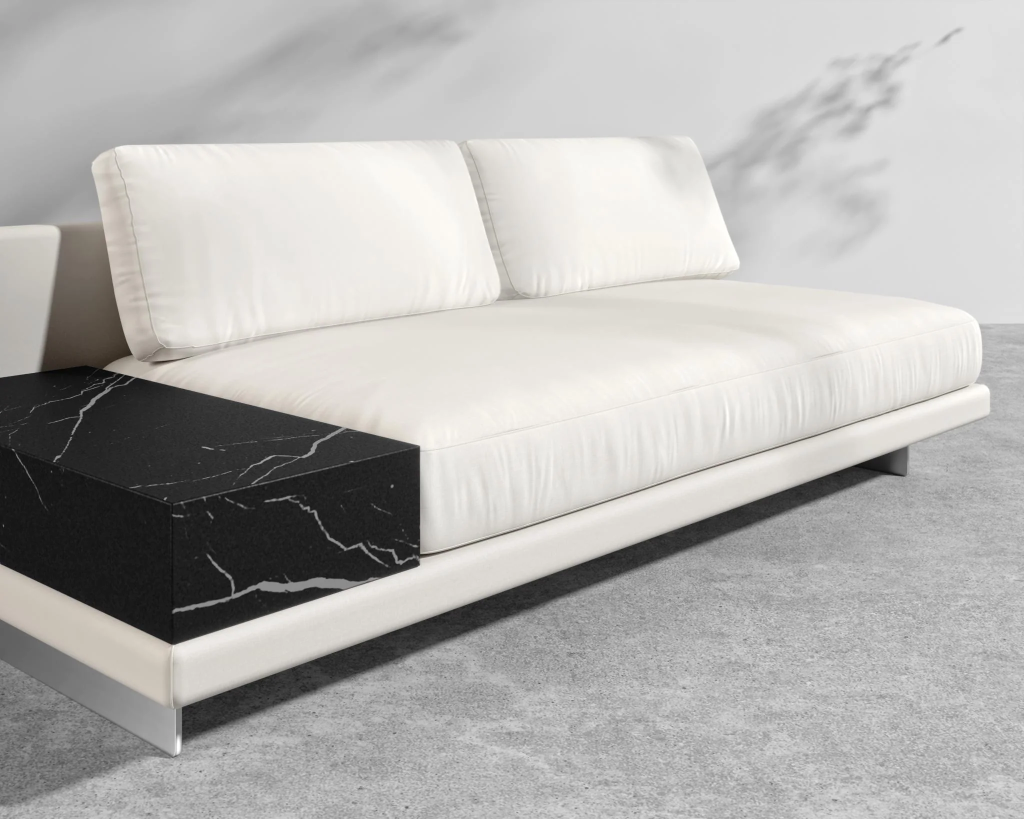 Dresden Outdoor Armless Sofa with Side Table - Image 13