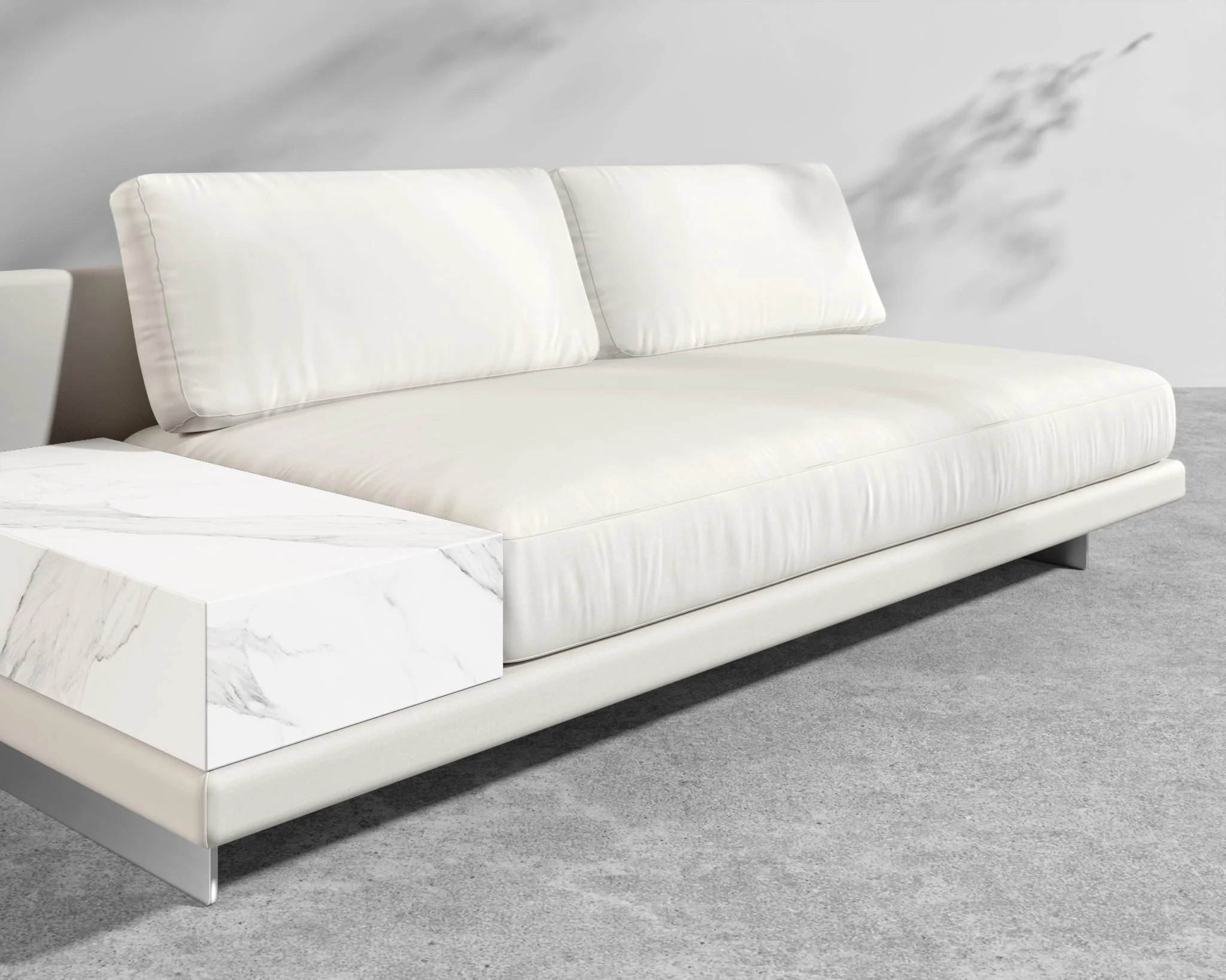 Dresden Outdoor Armless Sofa with Side Table - Image 14