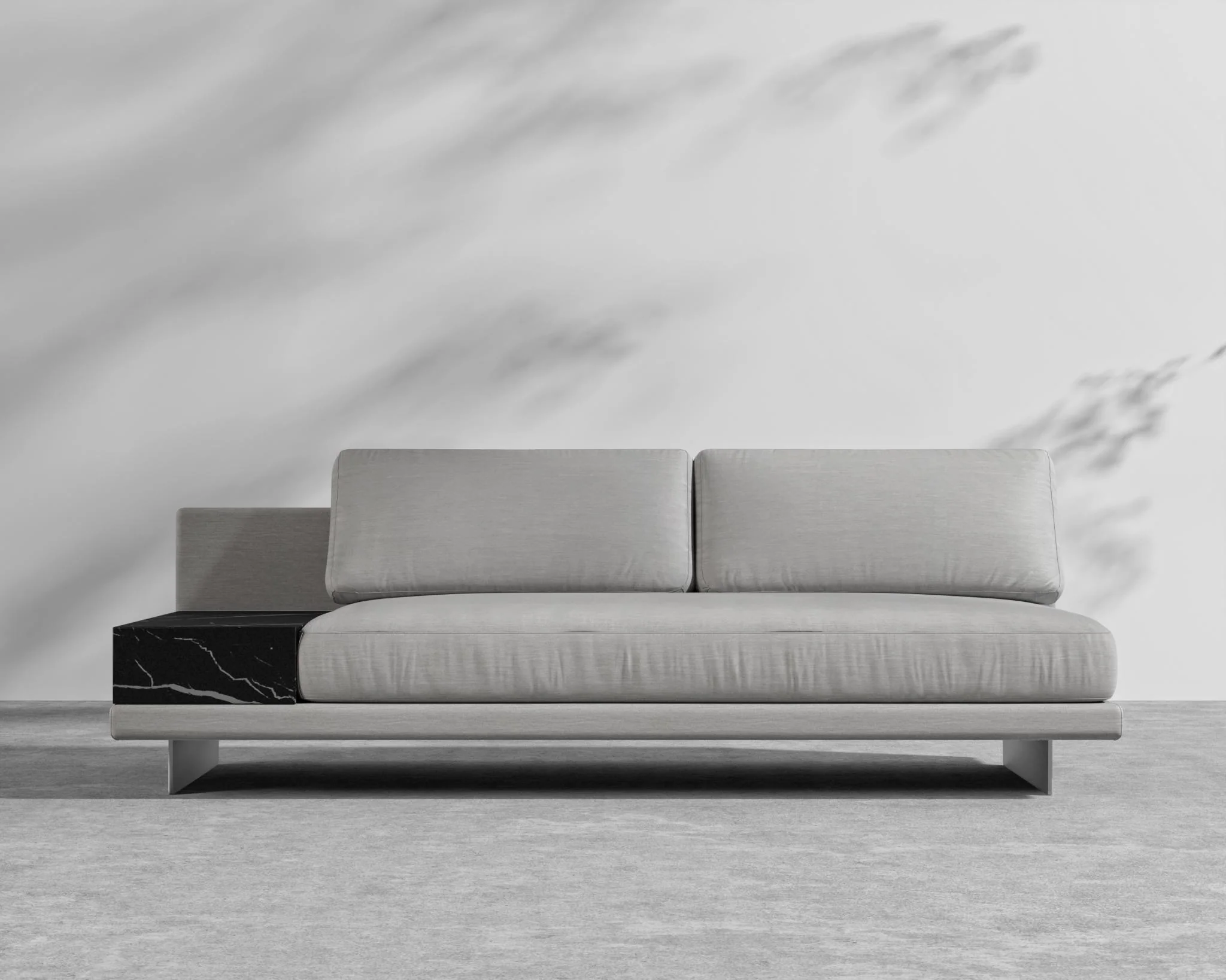 Dresden Outdoor Armless Sofa with Side Table - Image 15