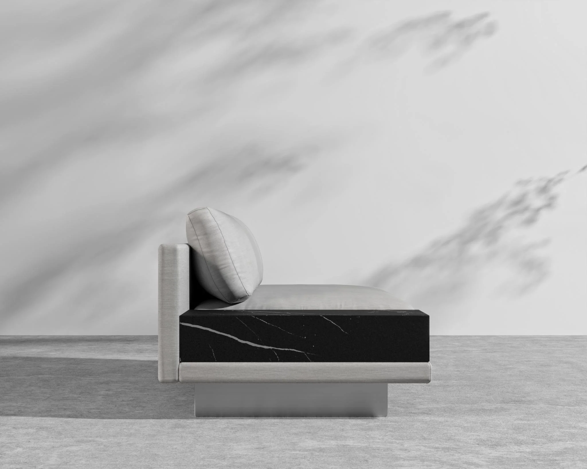 Dresden Outdoor Armless Sofa with Side Table - Image 17