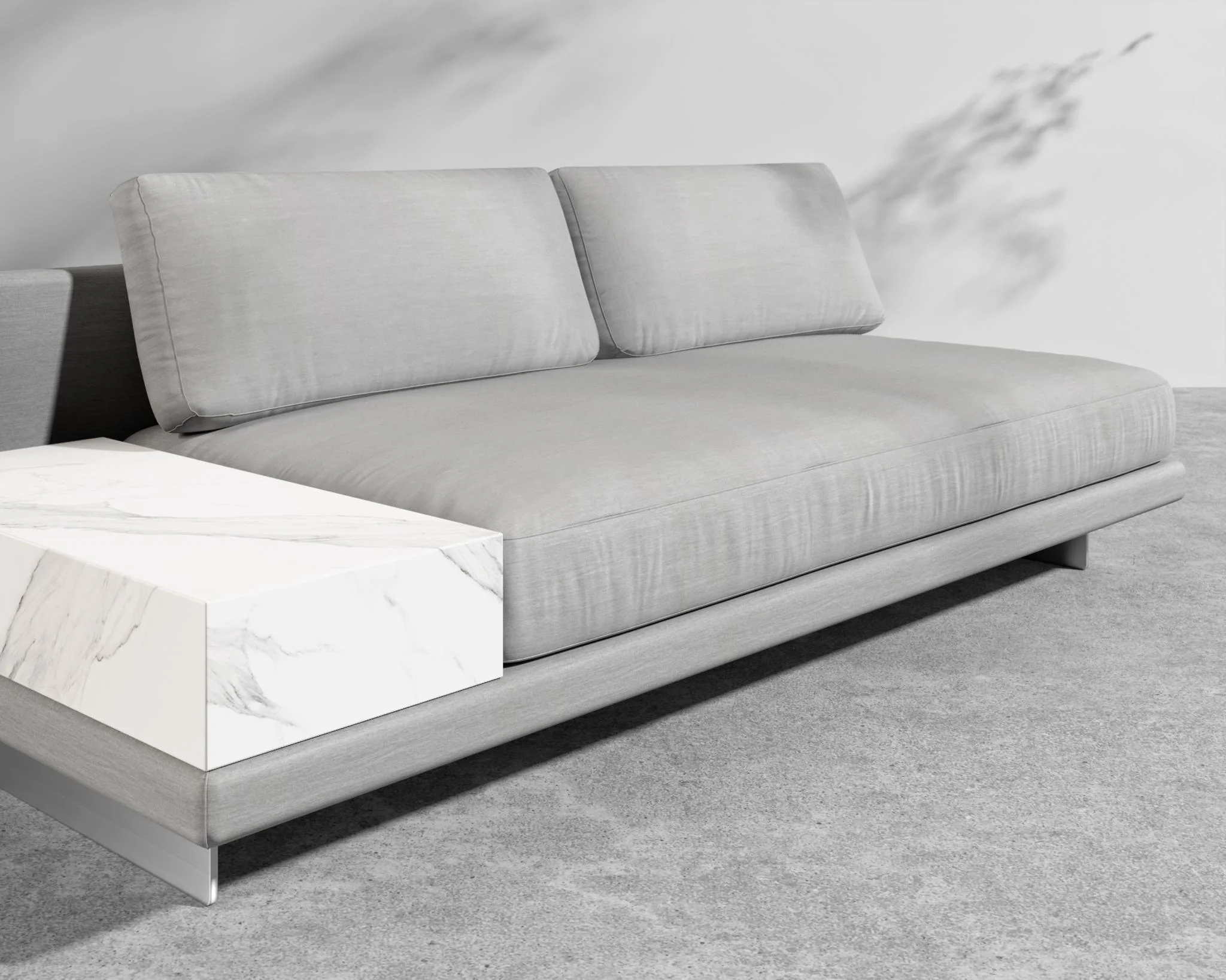 Dresden Outdoor Armless Sofa with Side Table - Image 19