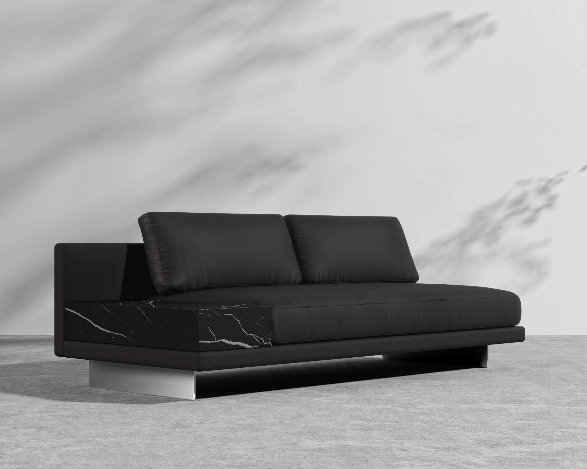Dresden Outdoor Armless Sofa with Side Table - Image 22