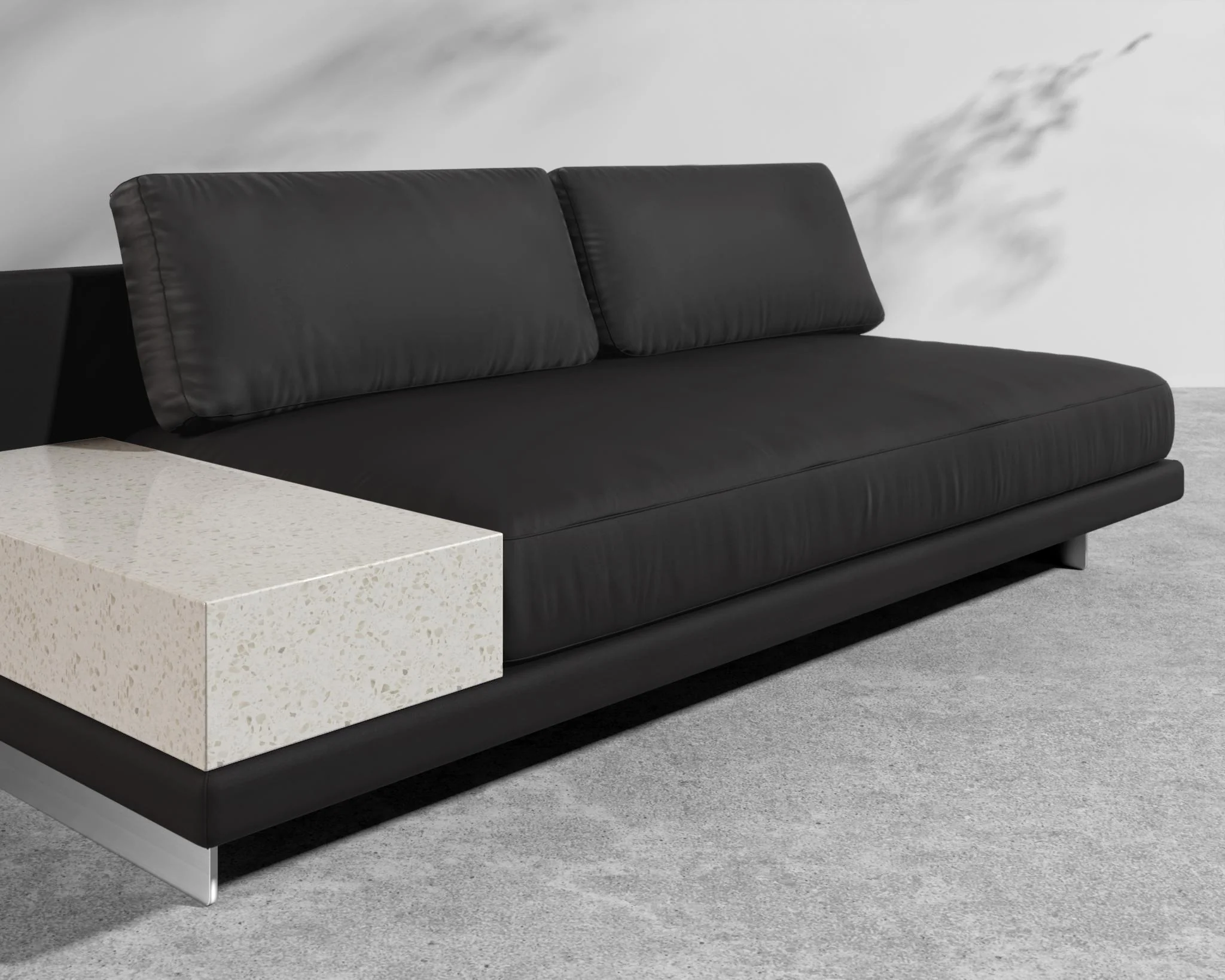 Dresden Outdoor Armless Sofa with Side Table - Image 24