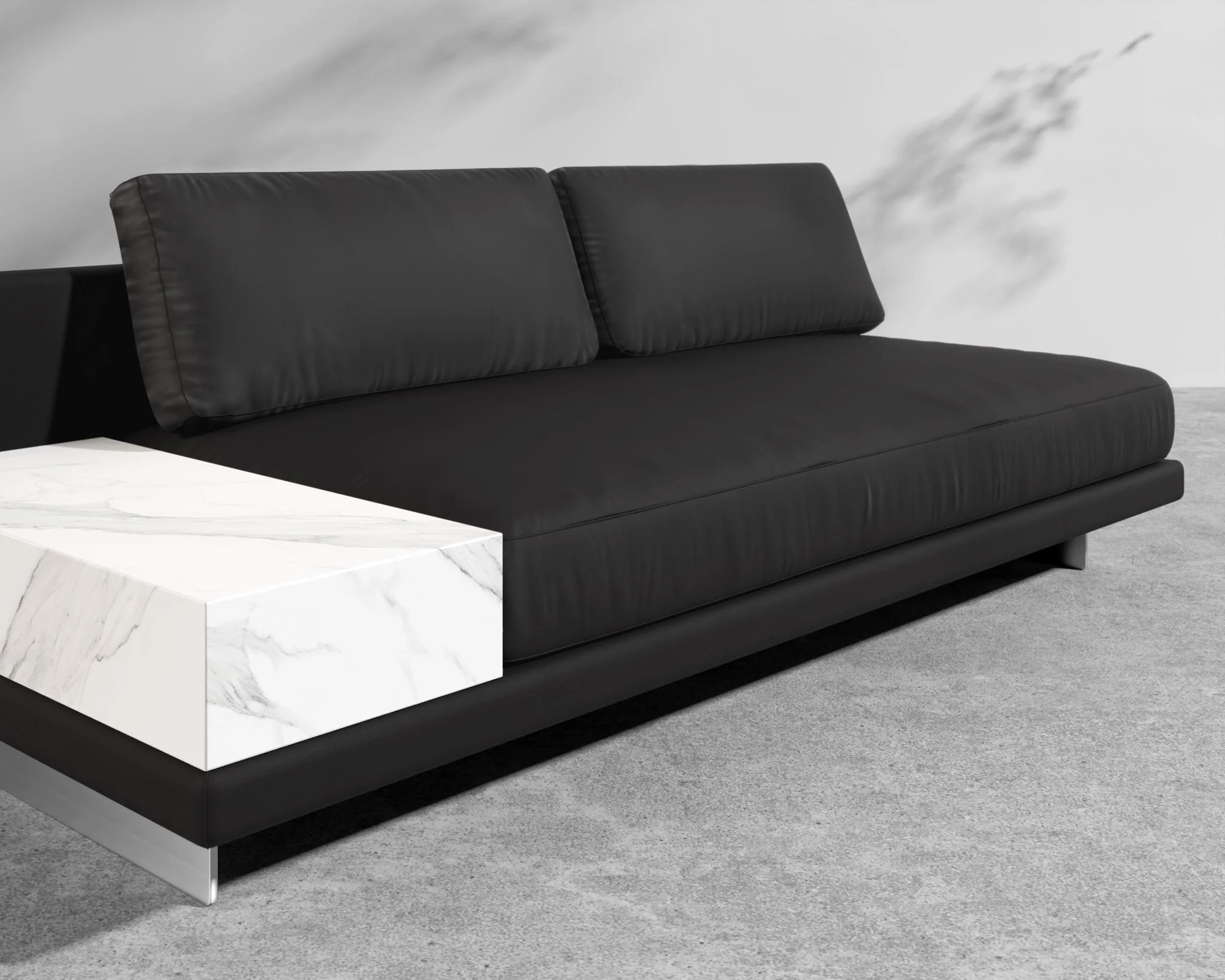 Dresden Outdoor Armless Sofa with Side Table - Image 25