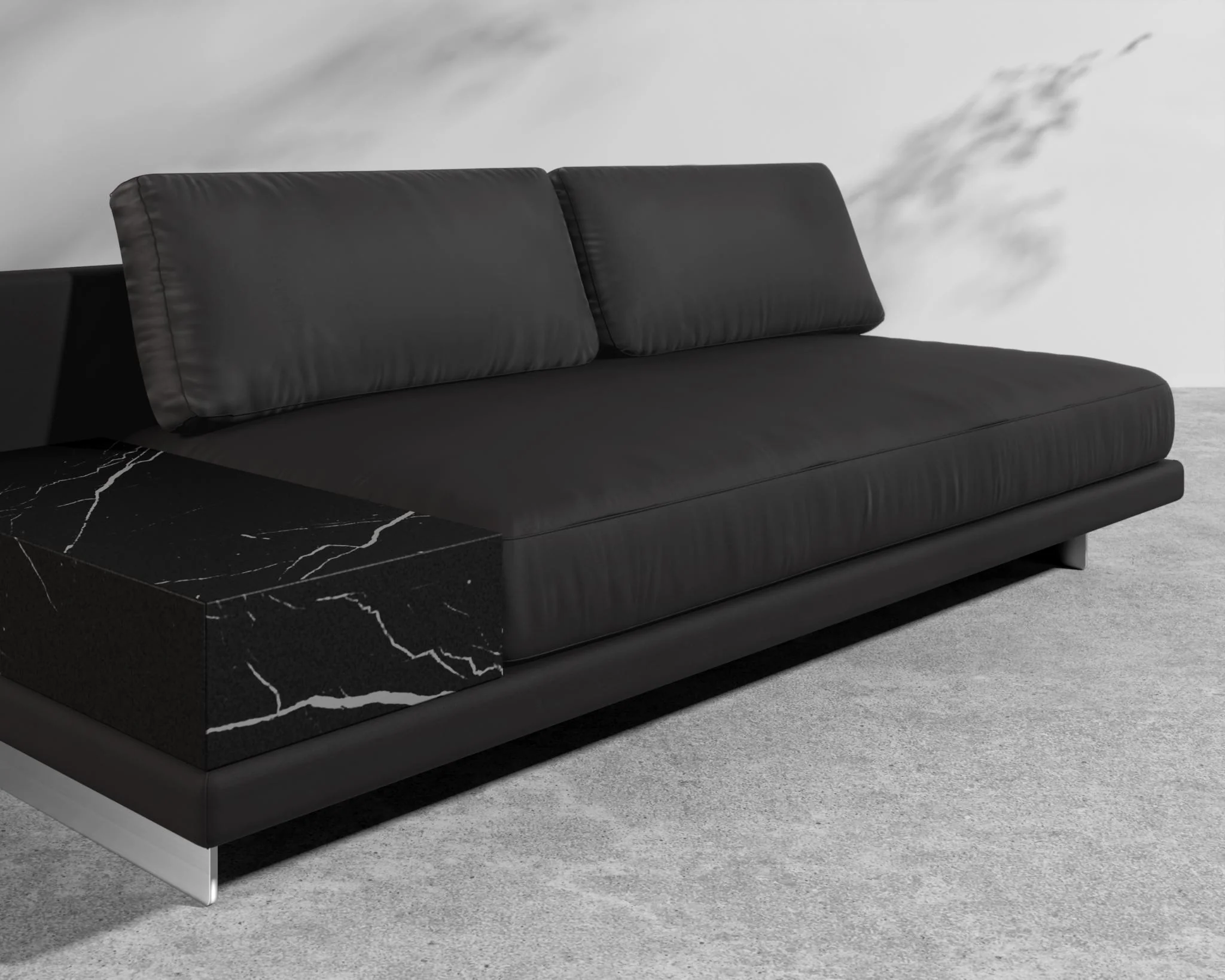 Dresden Outdoor Armless Sofa with Side Table - Image 26