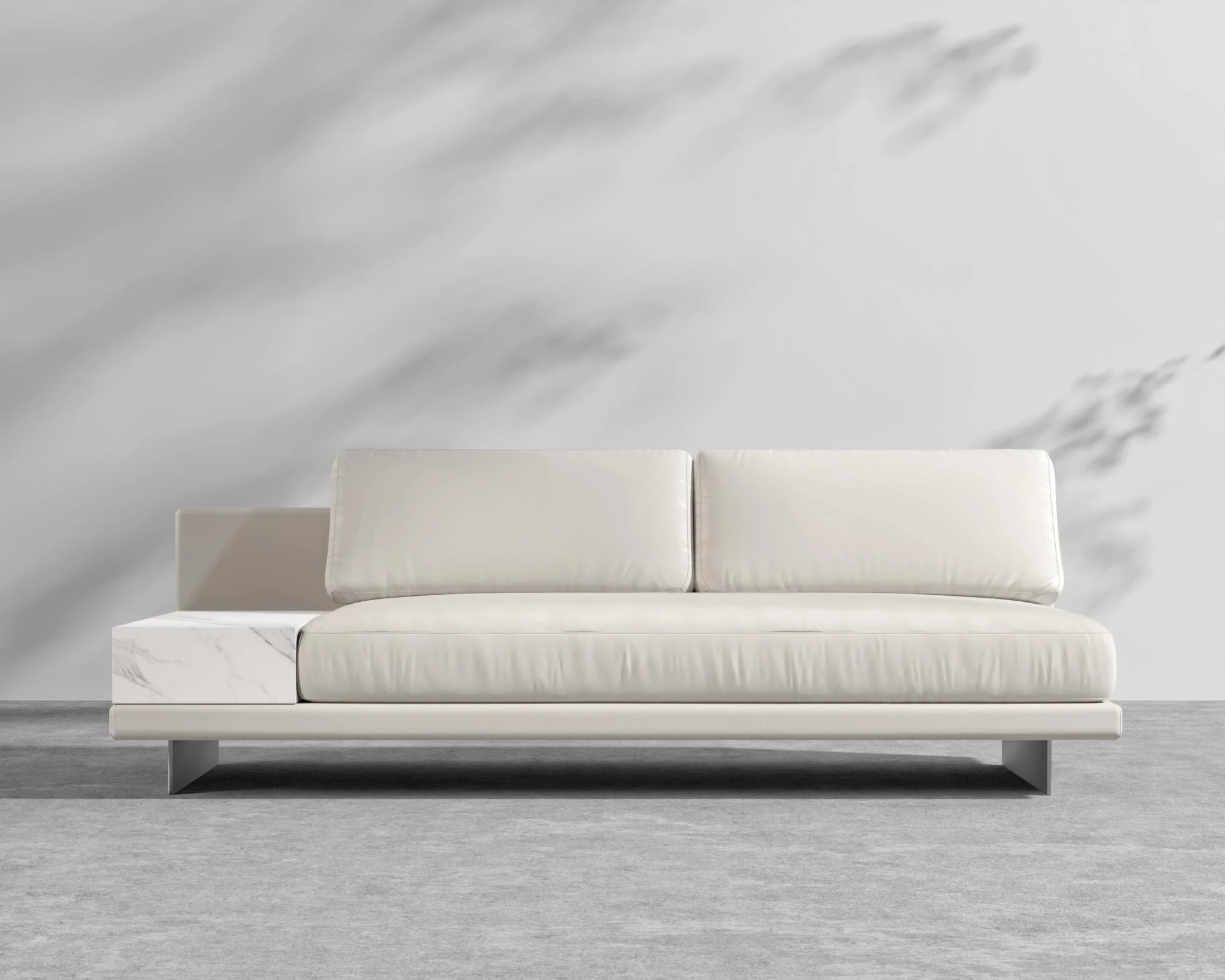Dresden Outdoor Armless Sofa with Side Table - Image 9