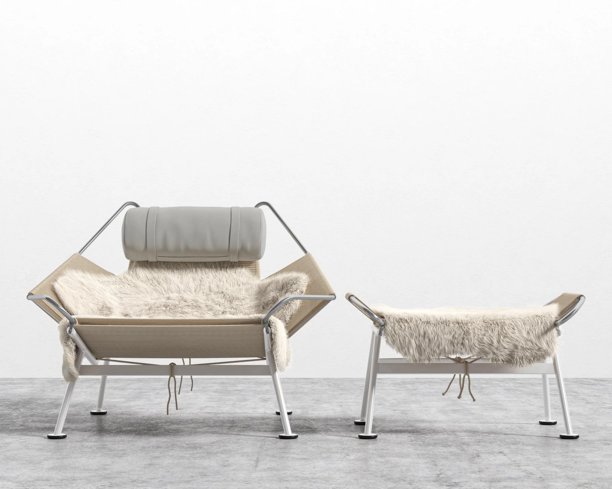Flag Halyard Chair and Ottoman - Image 10