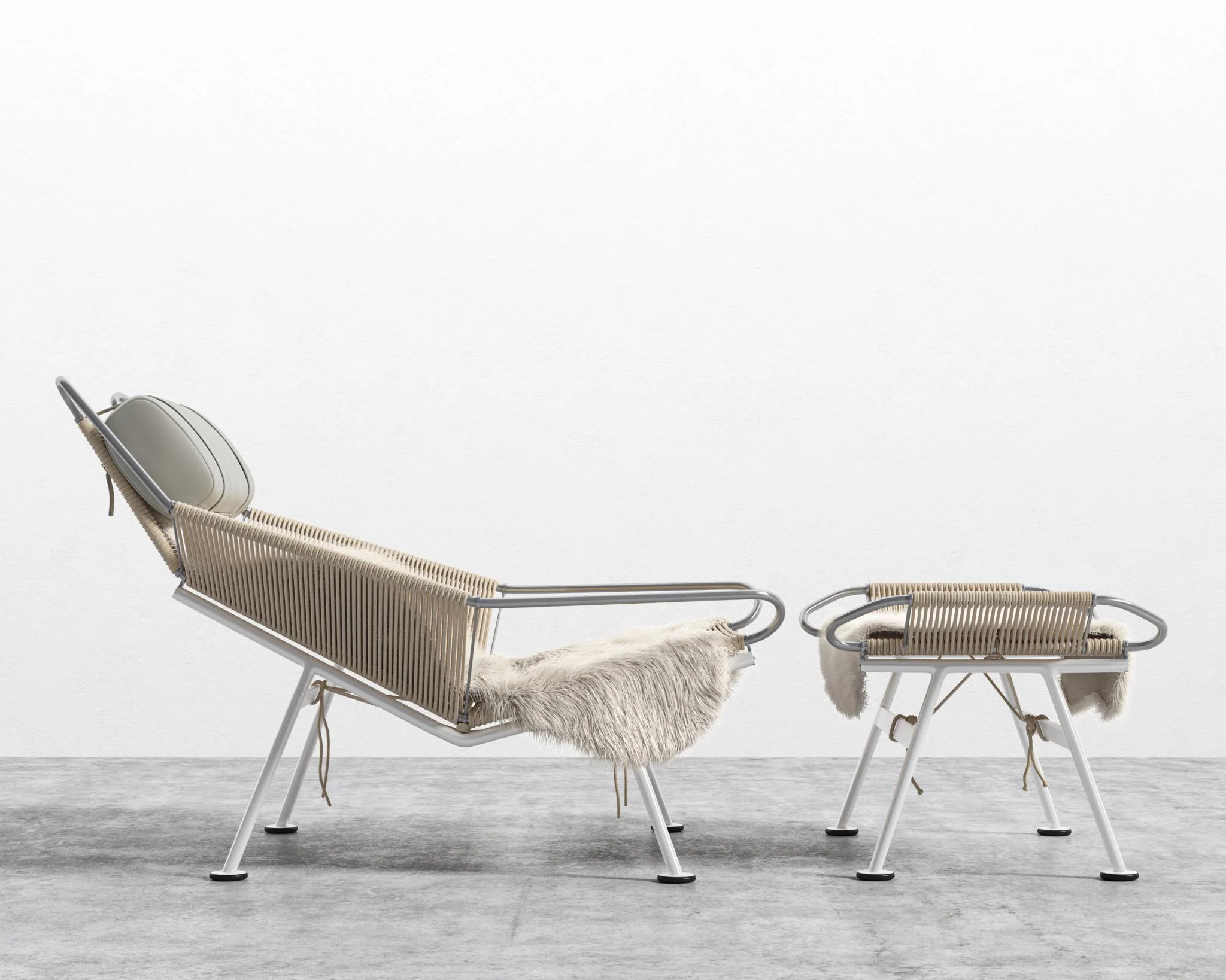 Flag Halyard Chair and Ottoman - Image 12