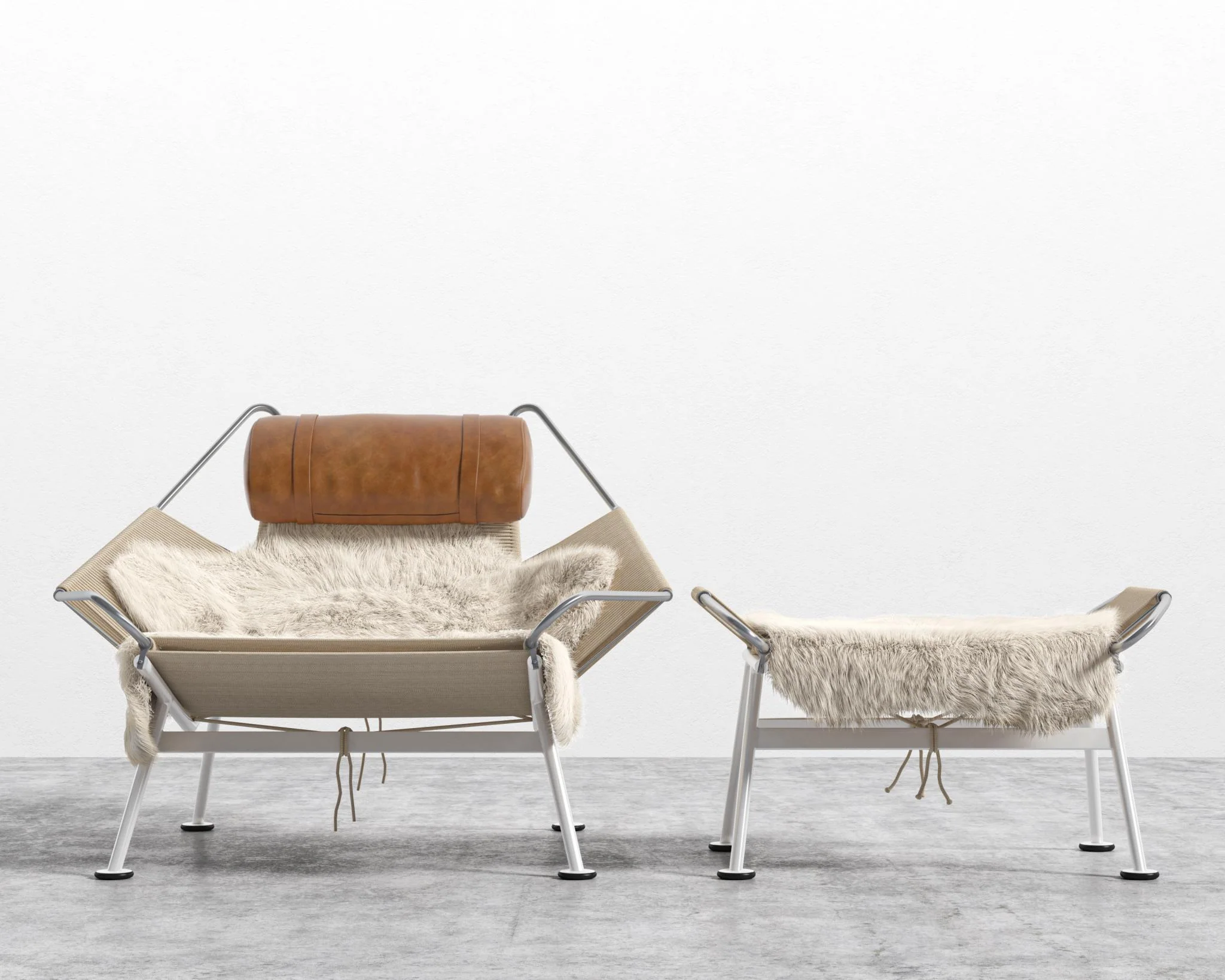Flag Halyard Chair and Ottoman - Image 14