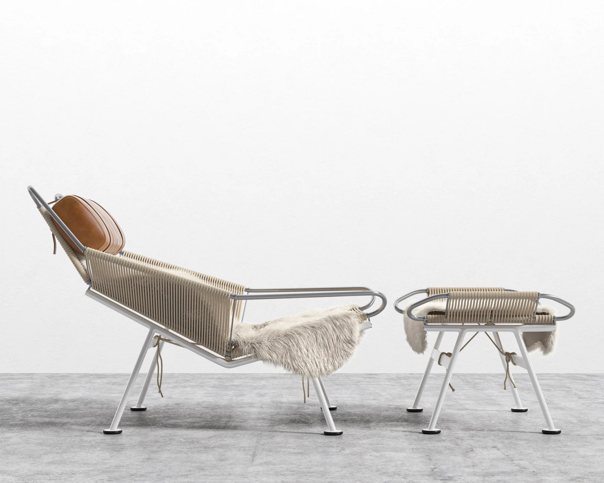 Flag Halyard Chair and Ottoman - Image 16