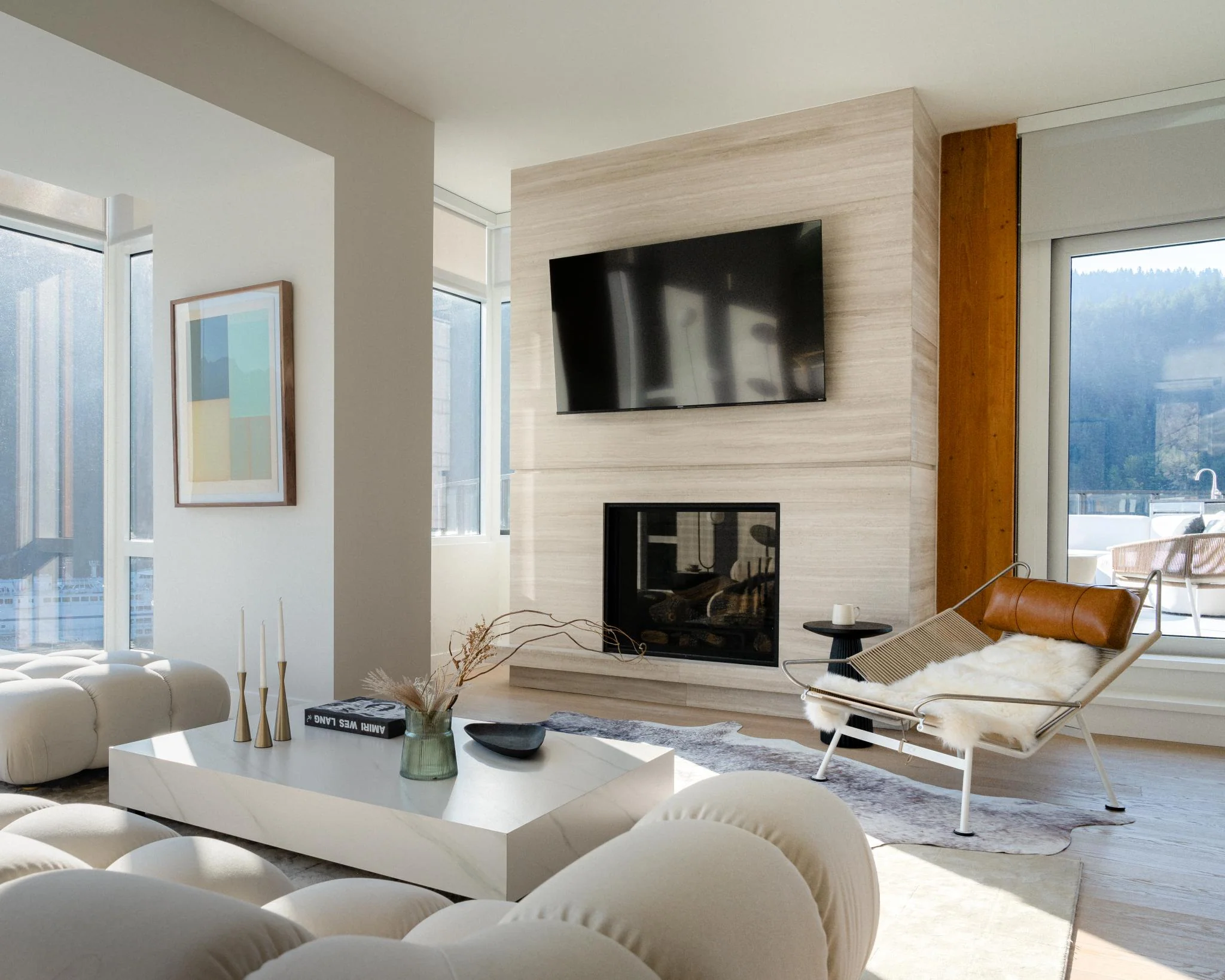 Flag Halyard Chair and Ottoman - Image 3