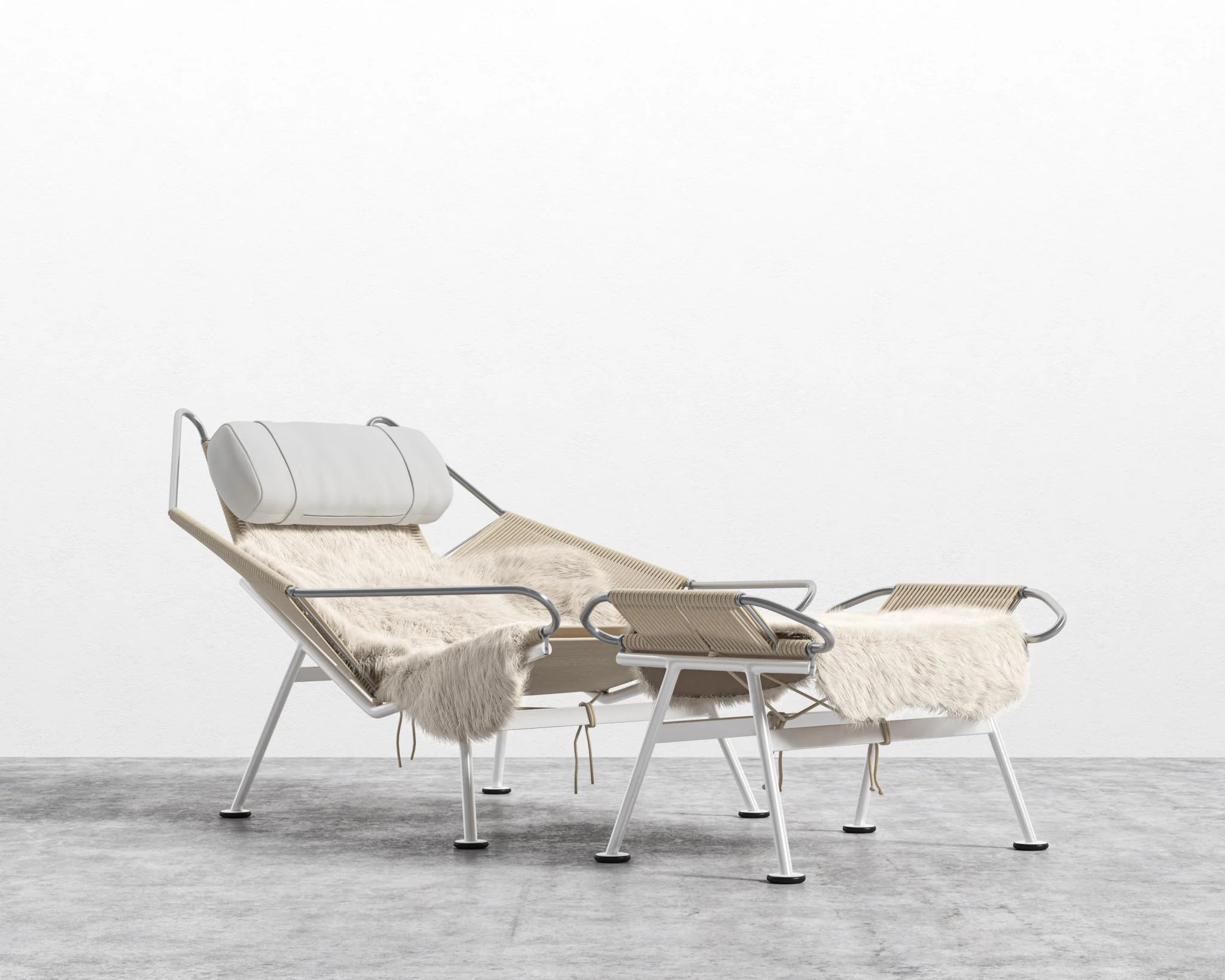 Flag Halyard Chair and Ottoman - Image 7
