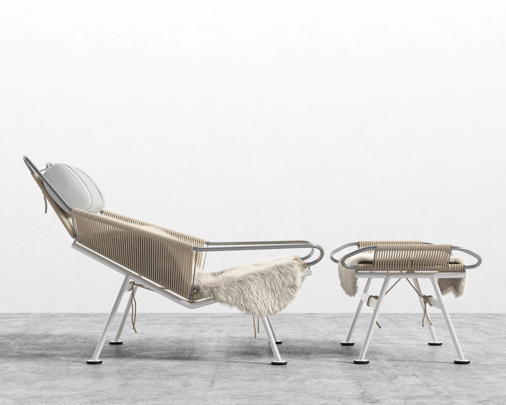 Flag Halyard Chair and Ottoman - Image 8