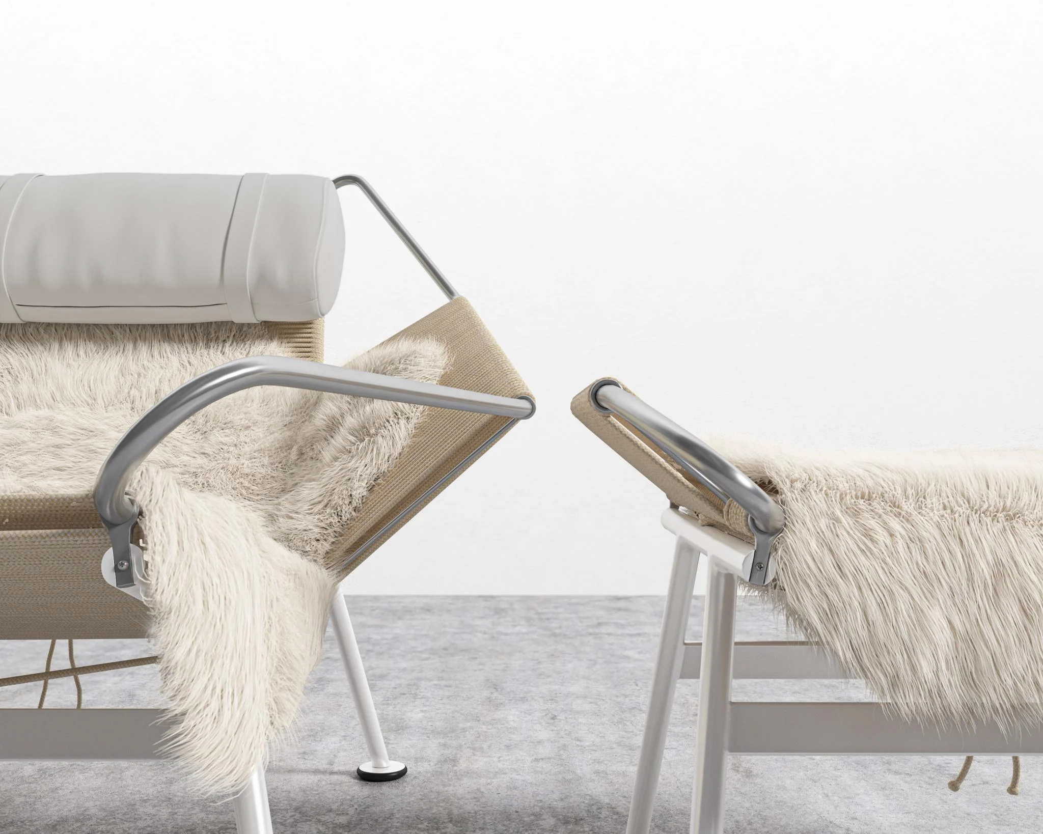 Flag Halyard Chair and Ottoman - Image 9