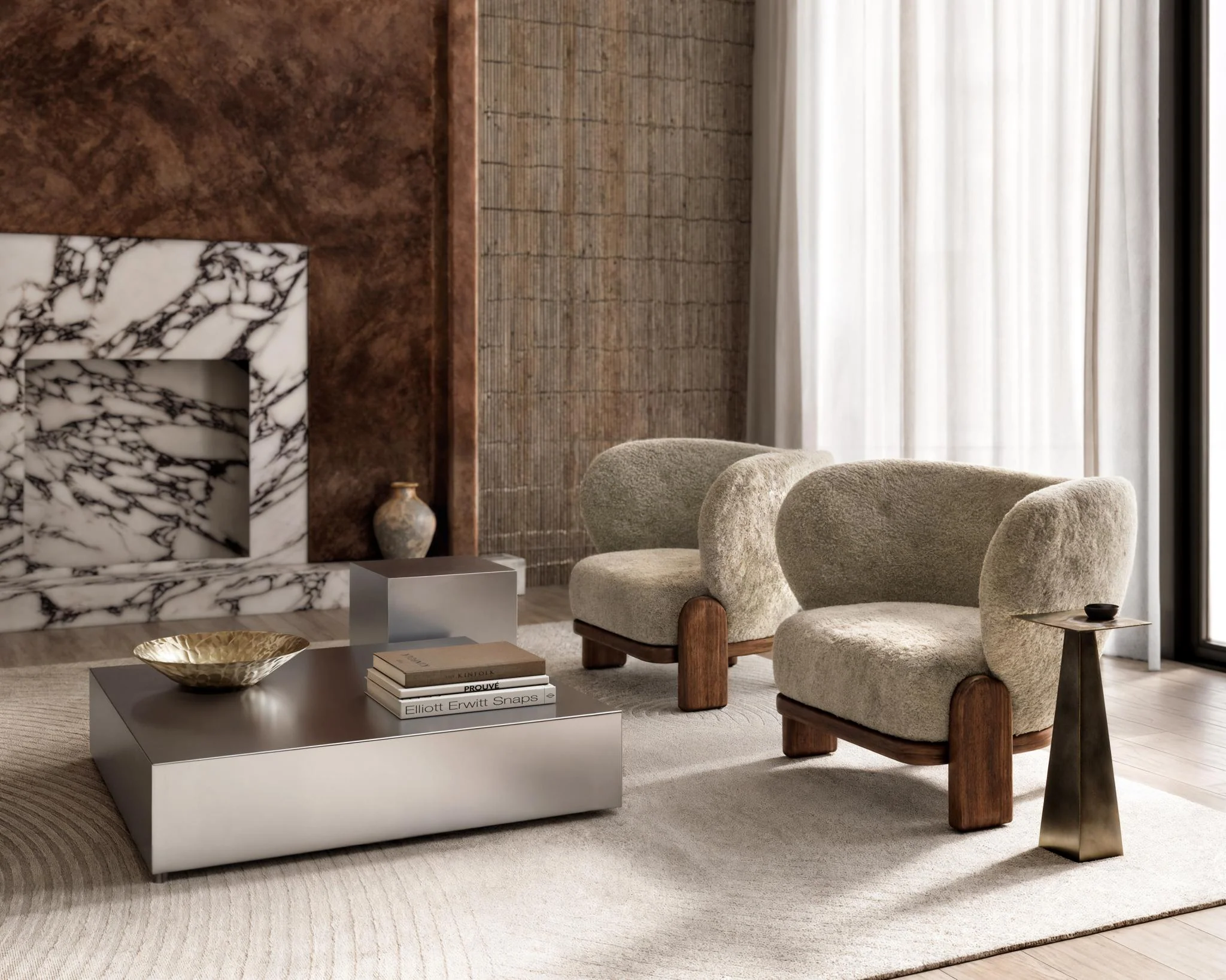 Liza Side Table - Brushed Stainless Steel - Image 8