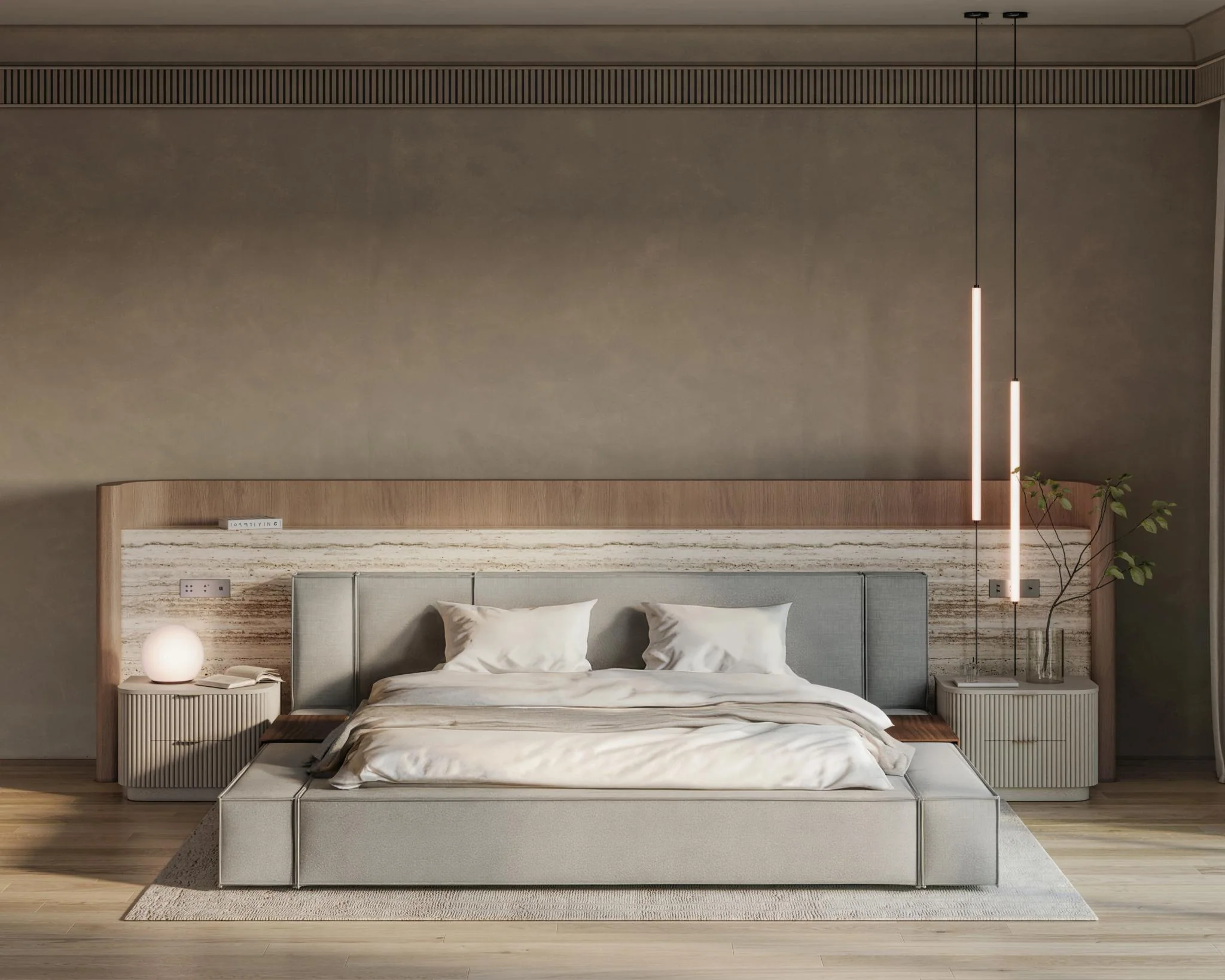 Porter Bed - Extension with Walnut Side Table - Image 4