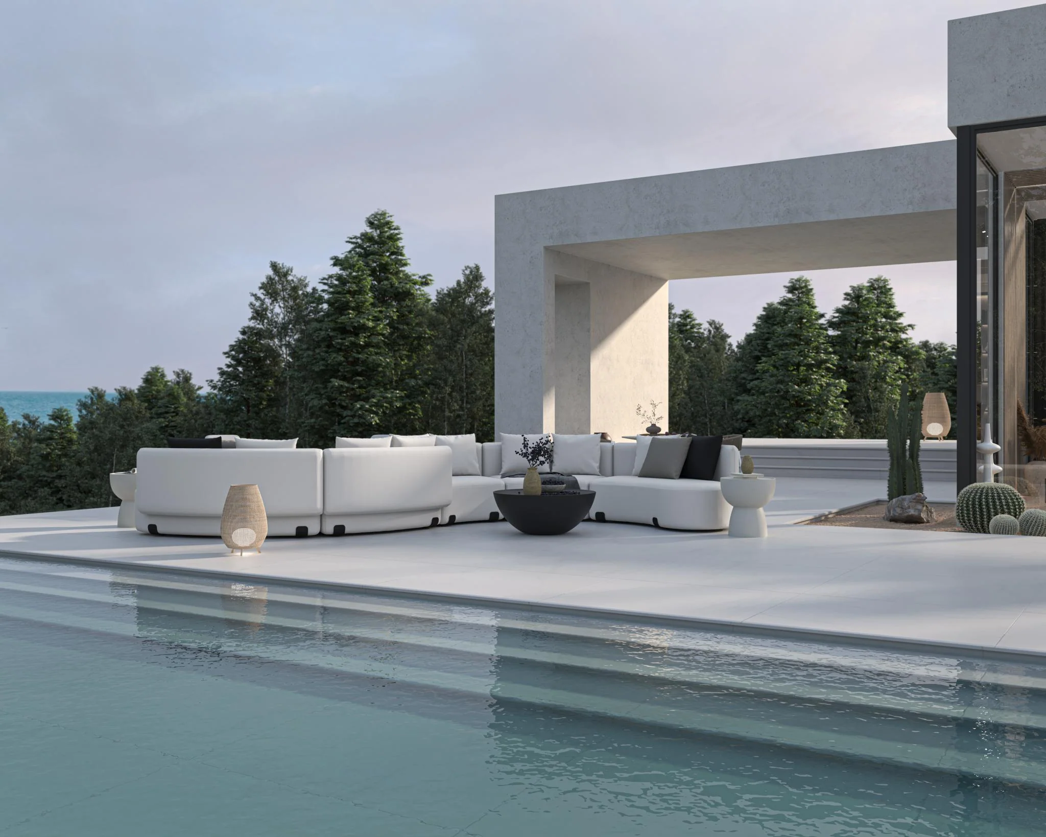 Tano Outdoor Curved S-Shape Modular Sectional - Image 11