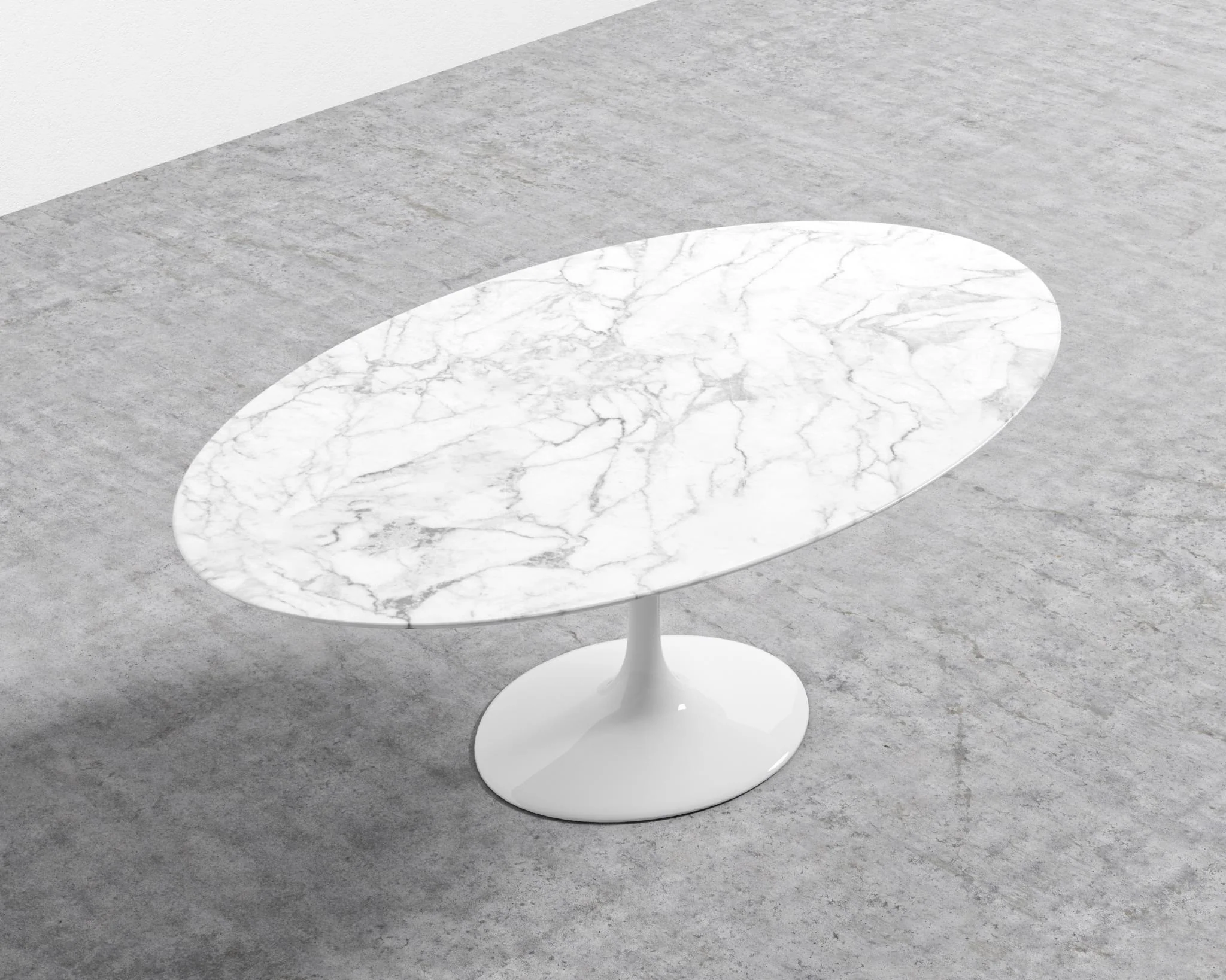 Tulip Table Oval - Carrara - Image 4
