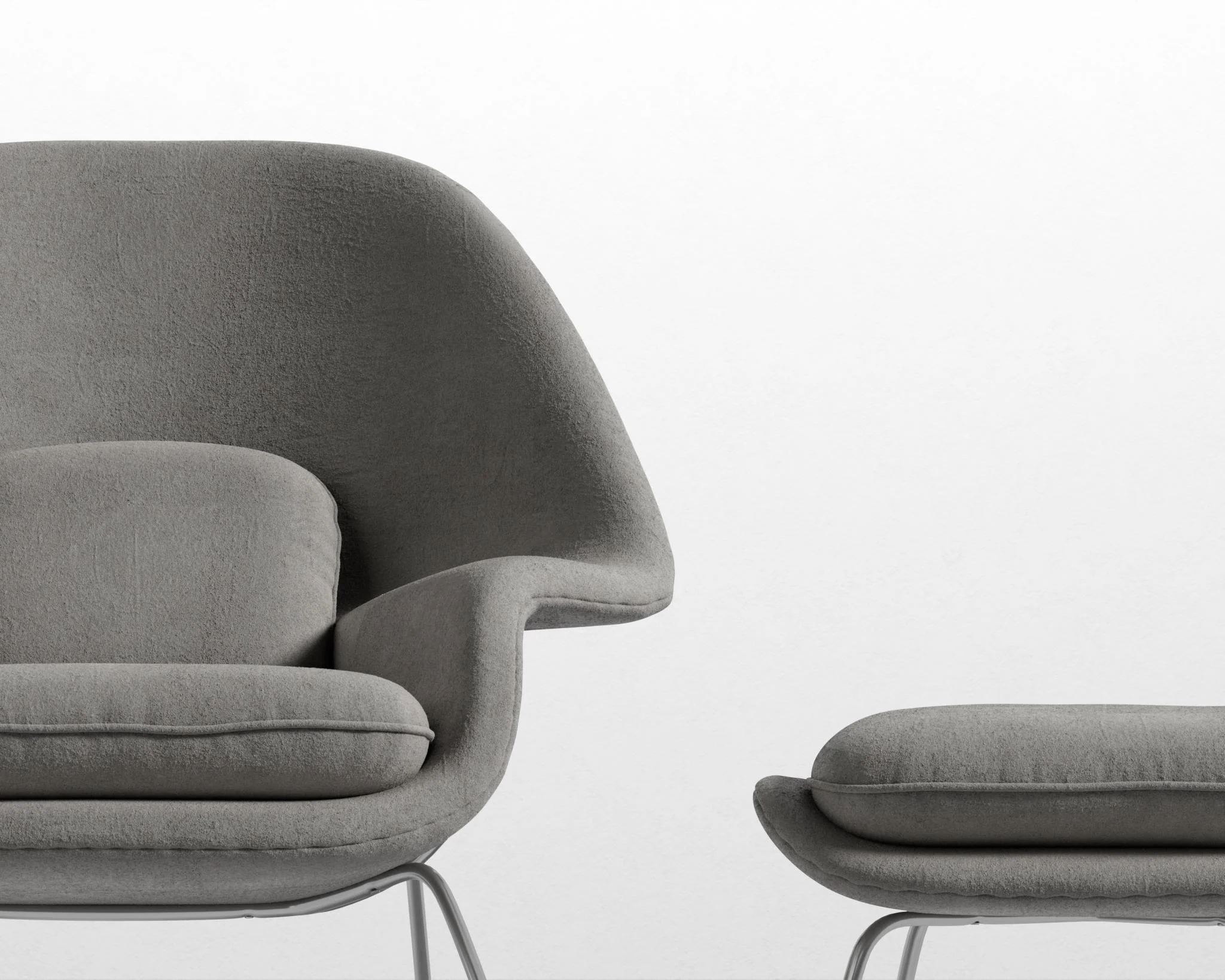 Womb Chair and Ottoman - Image 31