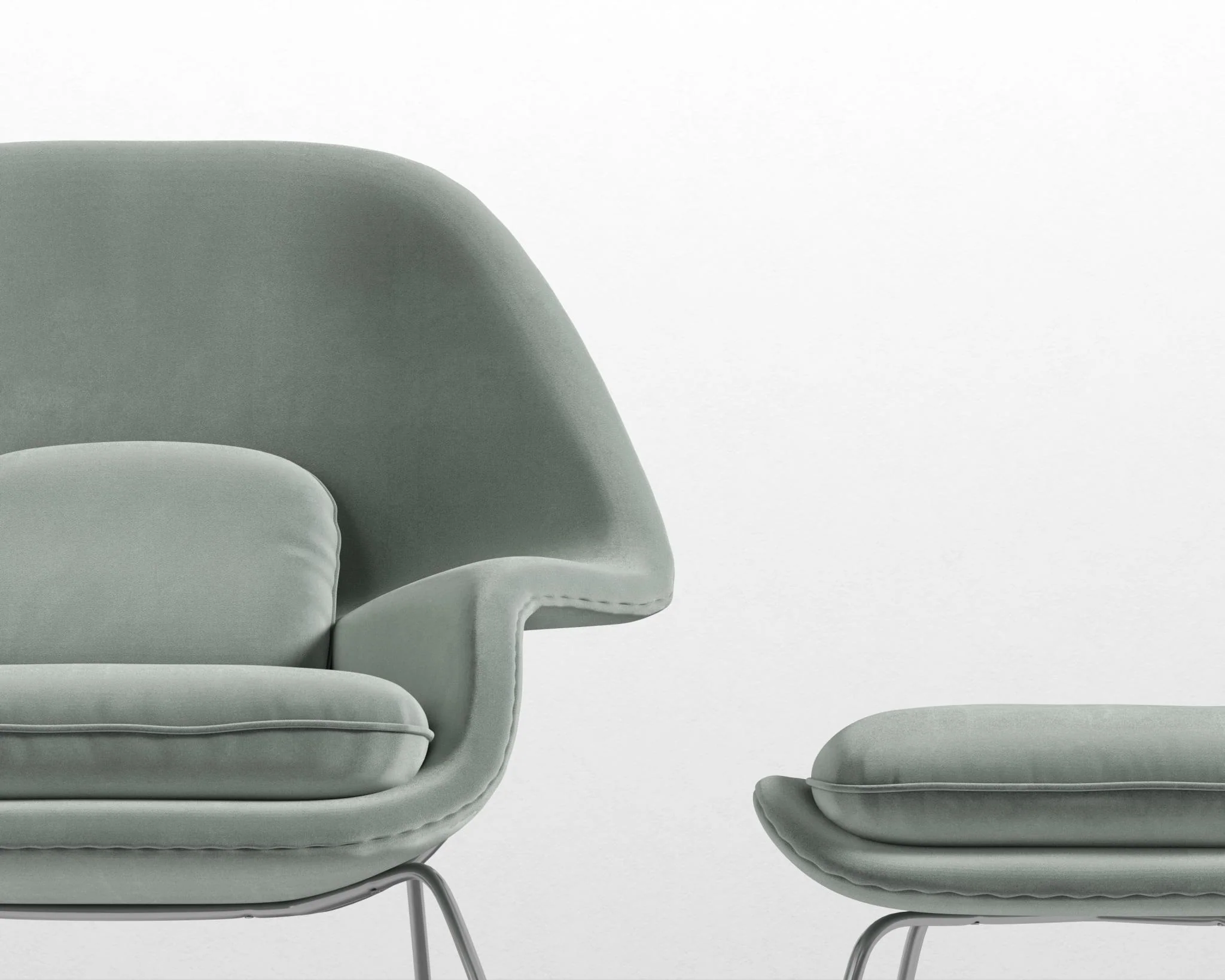 Womb Chair and Ottoman - Image 35