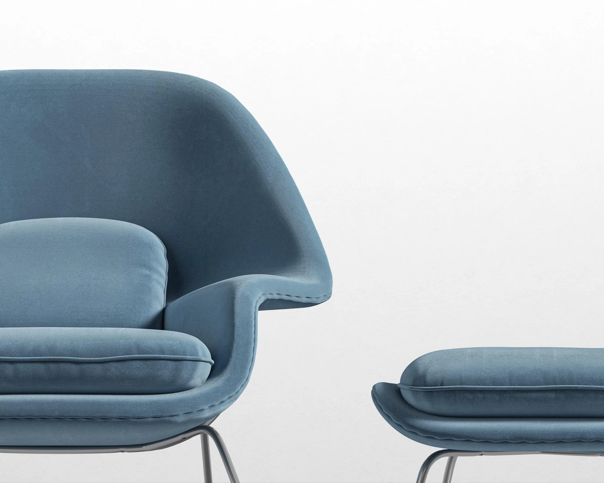 Womb Chair and Ottoman - Image 43