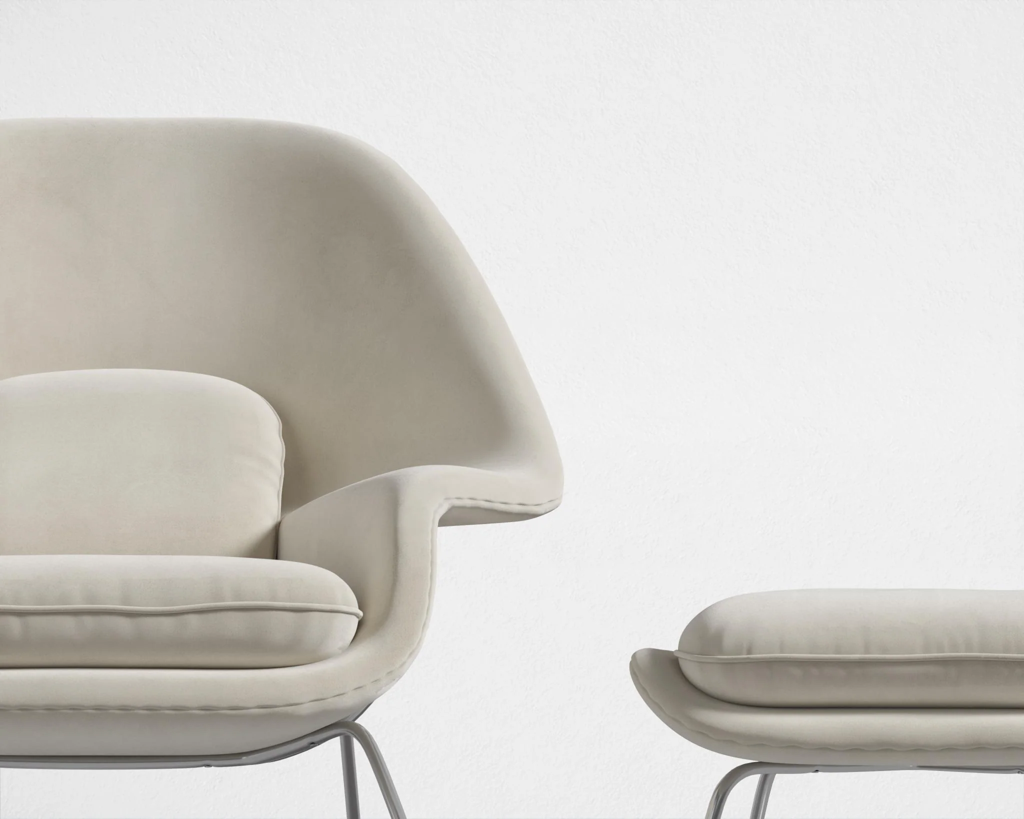 Womb Chair and Ottoman - Image 47