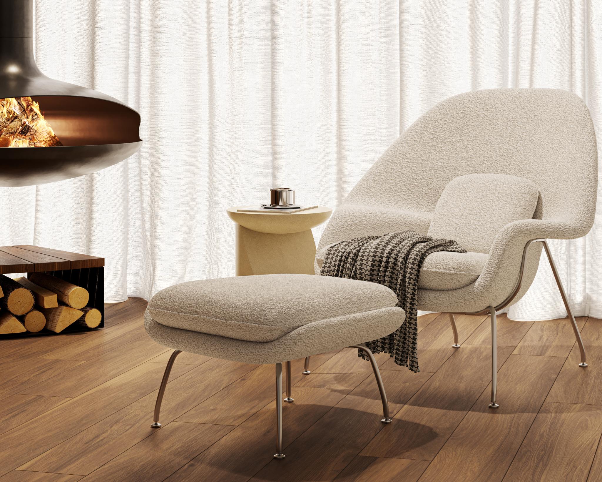 Womb Chair and Ottoman - Image 5