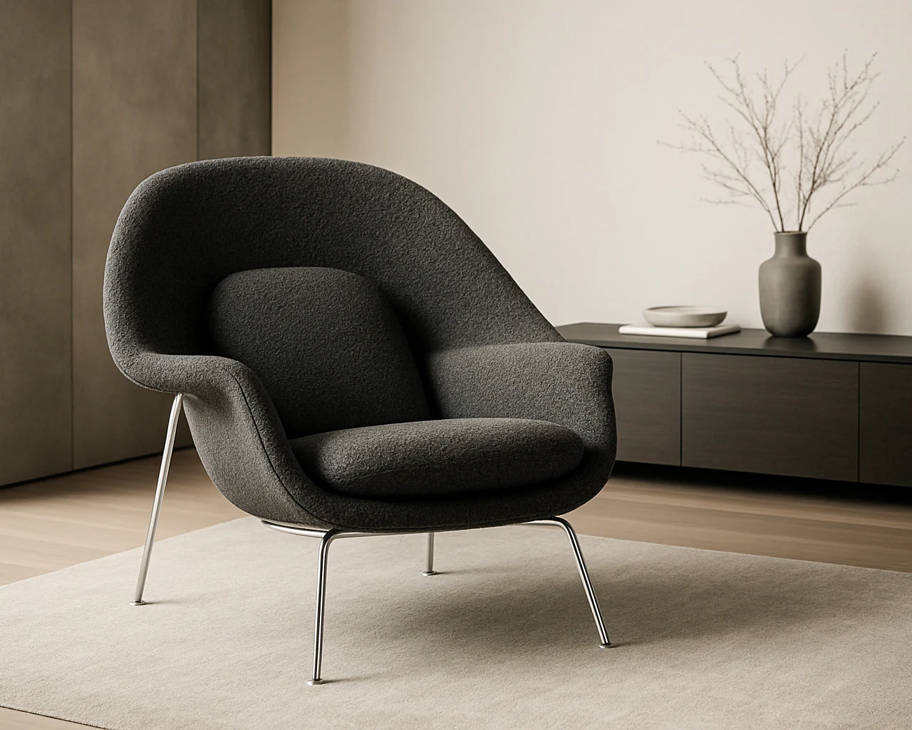 Womb Chair and Ottoman - Image 7